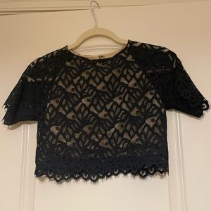For Love & Lemons M Lace Crop Top 32" Bust